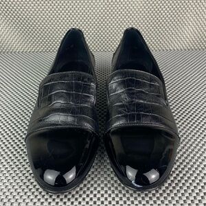 Elie Tahari Charol Shoes Womens Size 9.5 Black Slip on Elegant Ladies Shoes